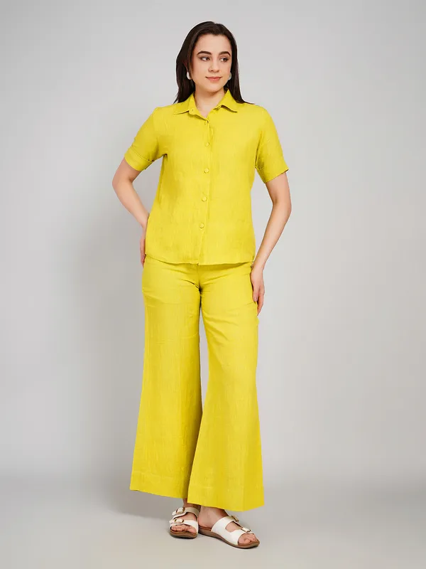 Lime_Green_Pure_Linen_Co_Ord_Set_For_Women