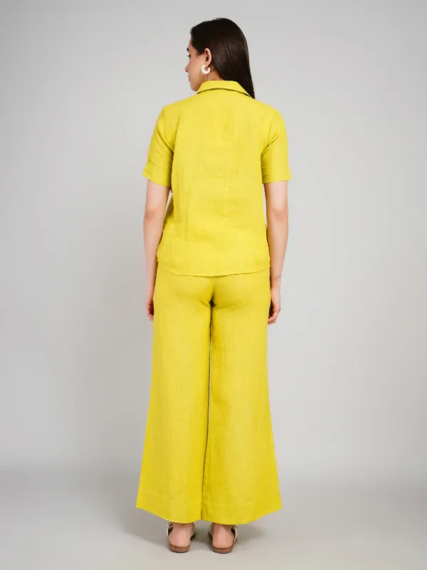 Lime_Green_Pure_Linen_Co_Ord_Set_For_Women