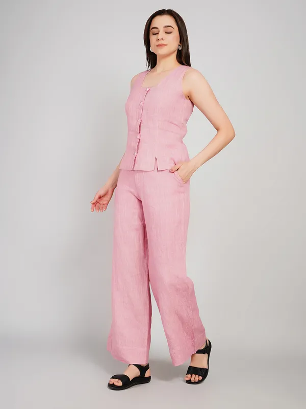 Dusty_Pink_Linen_Co_Ord_Set_For_Women