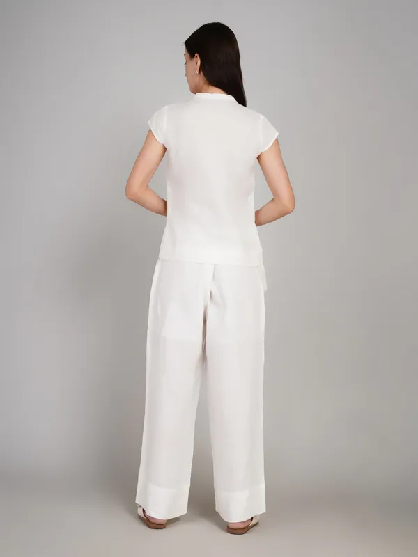 White_Pure_Linen_Co_Ord_Set_For_Women