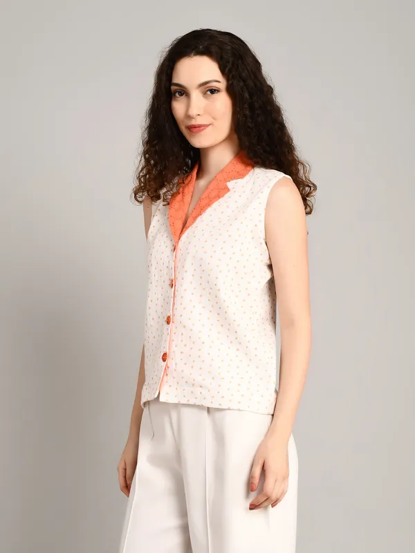 white_and_orange_cotton_shirt