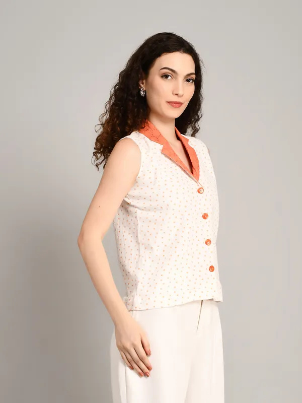 white_and_orange_cotton_shirt