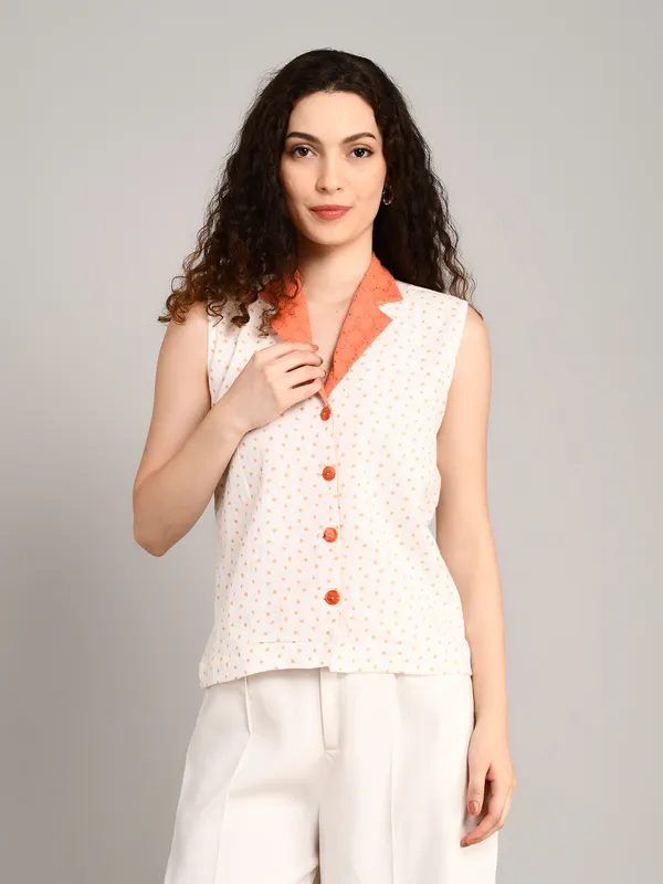white_and_orange_cotton_shirt