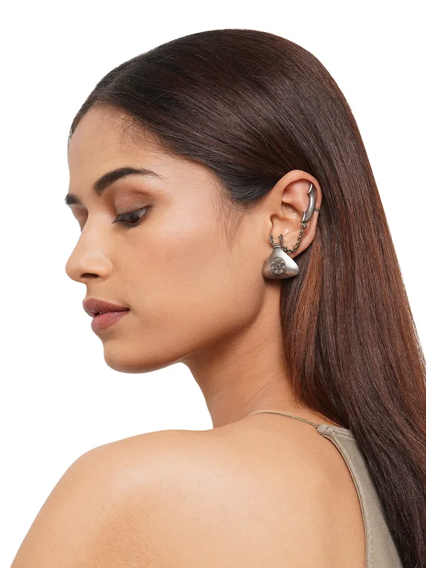 Contemporary_Silver-Plated_Ear_Cuff_Earrings