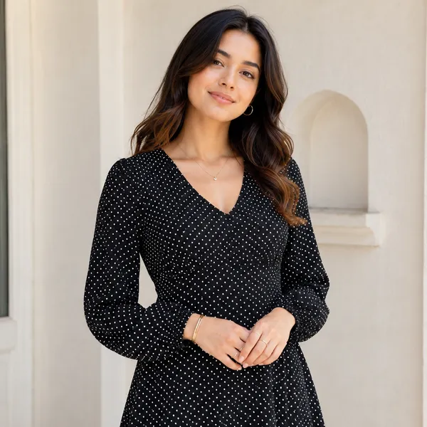 Women_Black_Color_Mini_Polka_Dot_dress_(Mini_Polka_Dress).