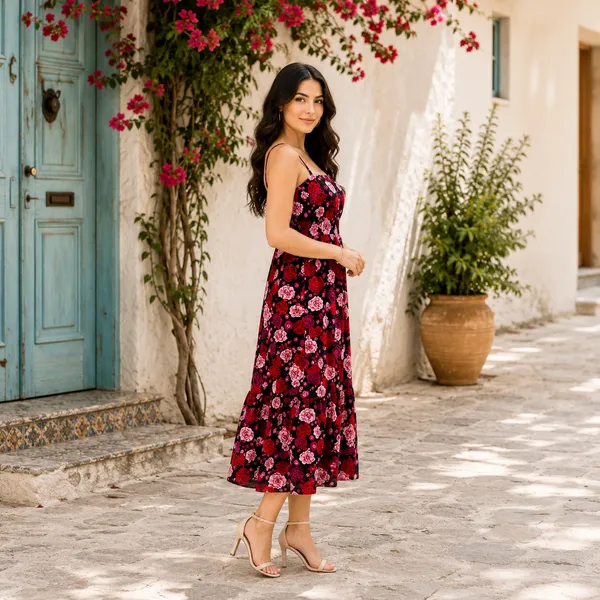 Women_Black_With_Red_And_Pink_Floral_Printed__Midi__Rose_Dress_.