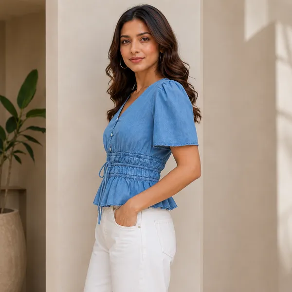 Women_Blue_Color_Cute_Denim_Fabric_Peplum_Top_(Ananya_Top)