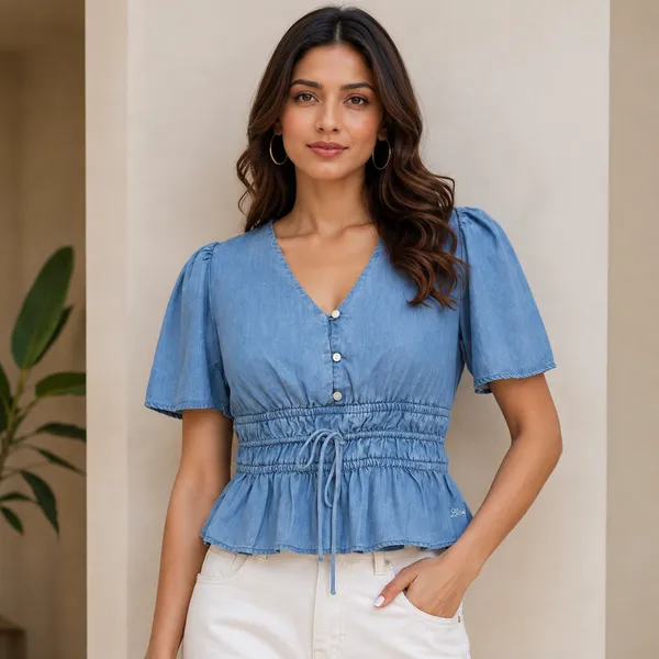 Women_Blue_Color_Cute_Denim_Fabric_Peplum_Top_(Ananya_Top)
