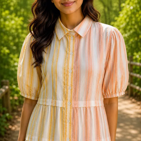 Women_Linen_Fabric_Striped_Design_Dress
