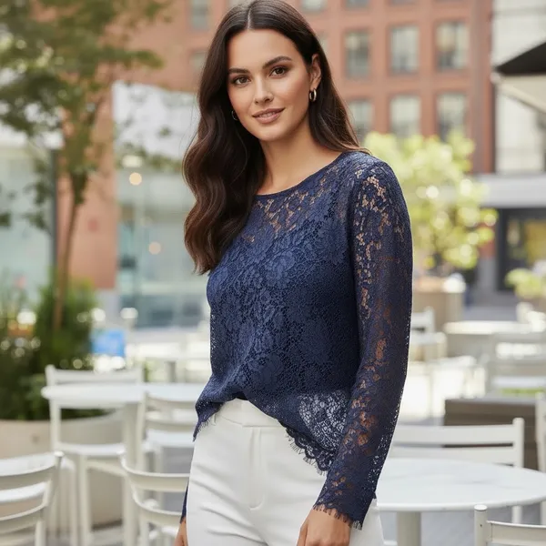 Women_Navy_Blue_Color_Designer_Lace_Fabric_Top