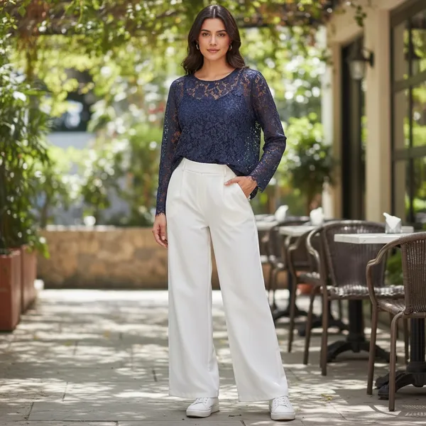 Women_Navy_Blue_Color_Designer_Lace_Fabric_Top
