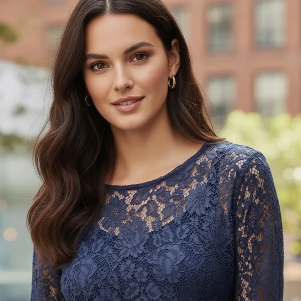 Women_Navy_Blue_Color_Designer_Lace_Fabric_Top
