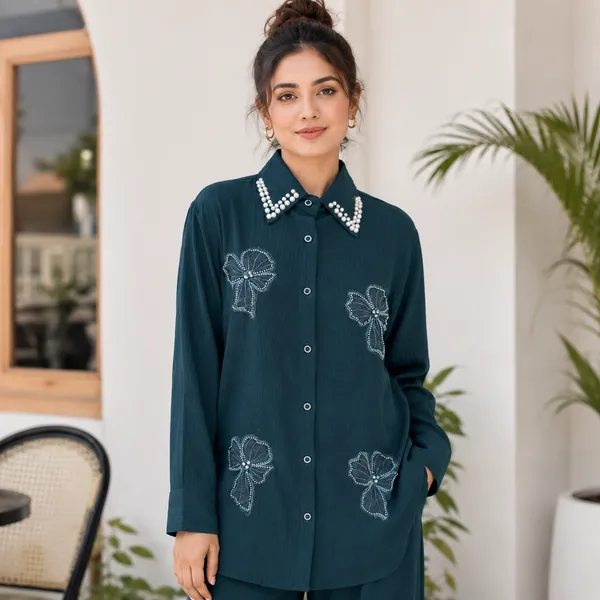 Women_Premium_Two-Piece_Deep_Teal_Color_Embellished_Co-Ord_-Set(_Tina_Co-Ord-Set)