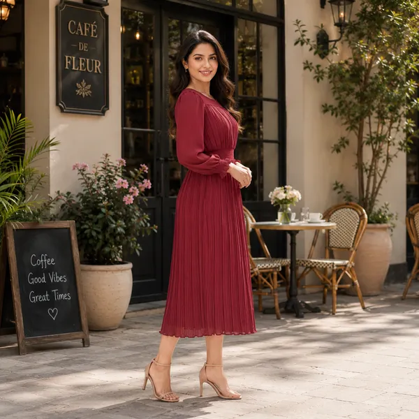 Women_Rust_Color_Midi_Length_Pleated_Designer_Dress_(Maira_Dress)