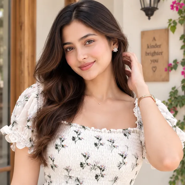 Women_White_Floral_Print_Chiffon_Fabric_Dreamy_Midi_Dress(Lily_Dress)