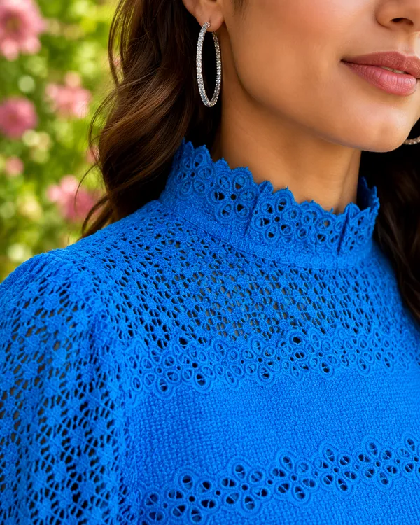 Women__Blue_Color_Cotton_And_Lace_Fabric_Designer_Top