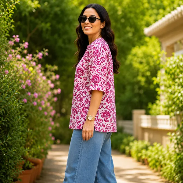 Women__Super_Soft_Fabric_White_And_Pink_Color_Floral_Printed_Tunic.