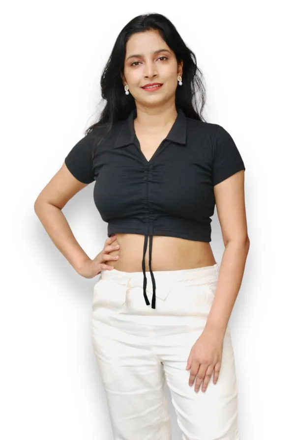 Black_Front_Ruched_Ribbed_Fabric_Crop_Top_For_Women