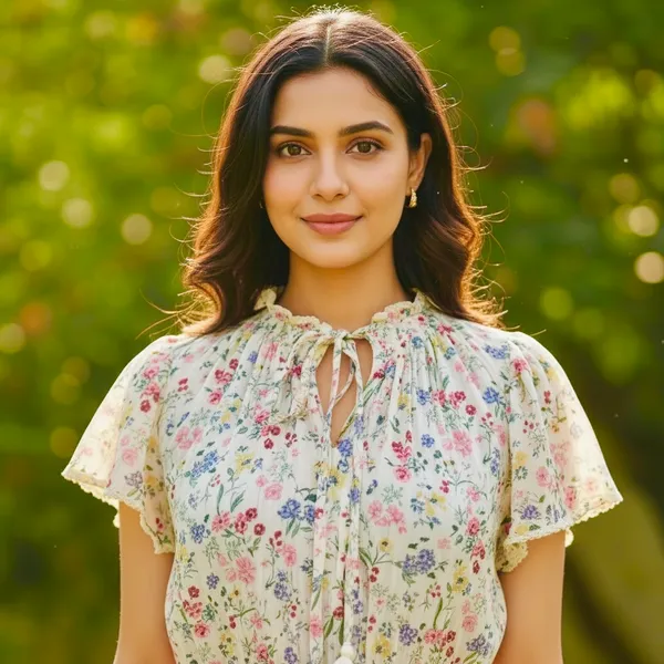 Off_White_Colour_Ditsy_Floral_Printed_Summer_Dress_For_Women