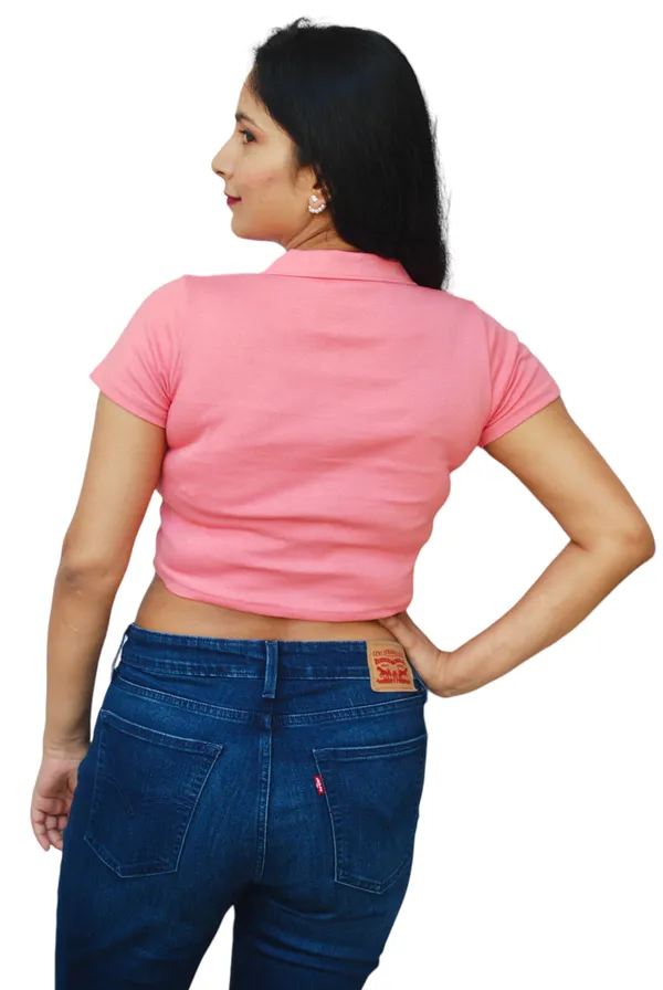 Pink_Front_Ruched_Ribbed_Fabric_Crop_Top_For_Women
