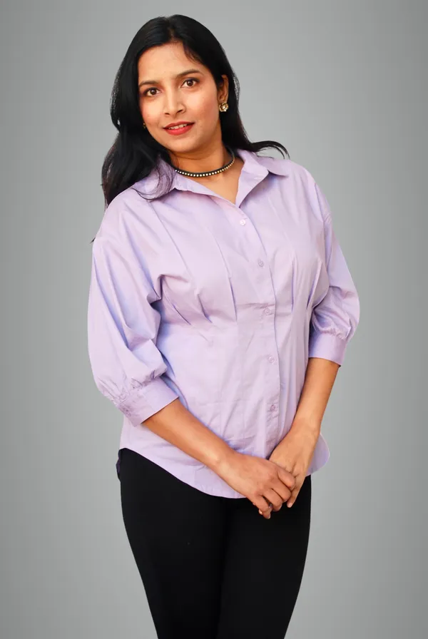 Casual_Extended_Sleeves_Solid_Lilac_Top_For_Women