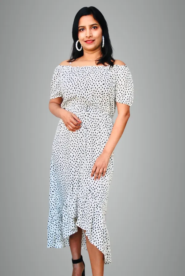 Polka_Dot_Off_Shoulder_High_Low_Hem_Dress_For_Women