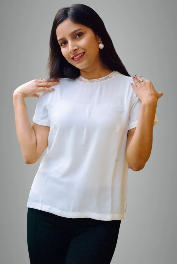 White_Neck_Embellished_Top_For_Women