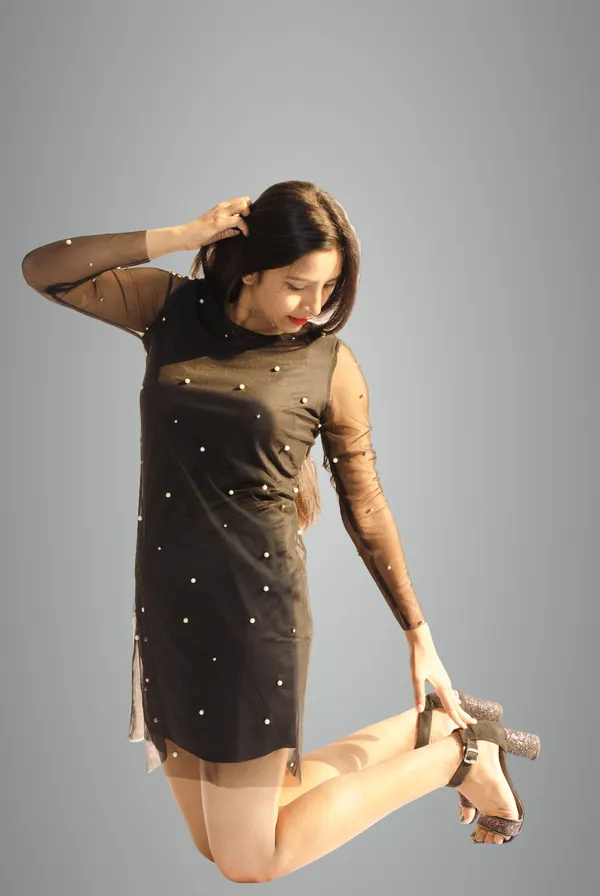 Black_Pearl_Embellished_Shift_Dress_For_Women