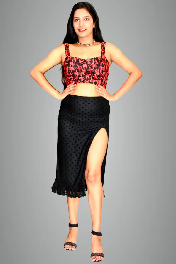 Mesh_Fabric_Side_Slit_Designer_Co_Ord_Set_For_Women