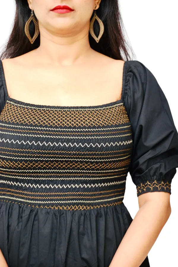 Black_Embroidered_Off_Shoulder_Midi_Dress_For_Women