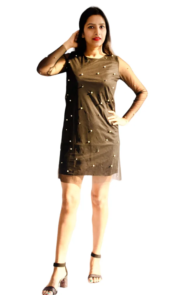 Black_Pearl_Embellished_Shift_Dress_For_Women
