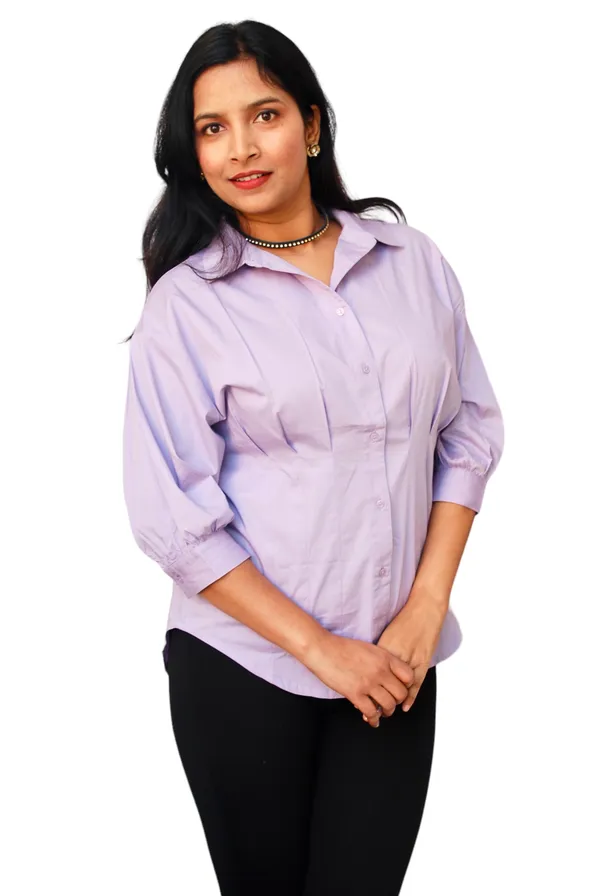 Casual_Extended_Sleeves_Solid_Lilac_Top_For_Women