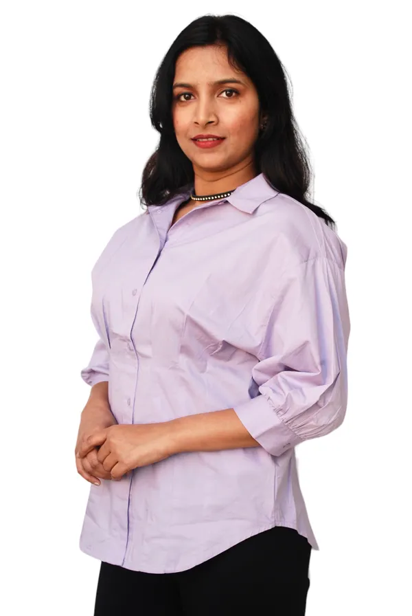 Casual_Extended_Sleeves_Solid_Lilac_Top_For_Women