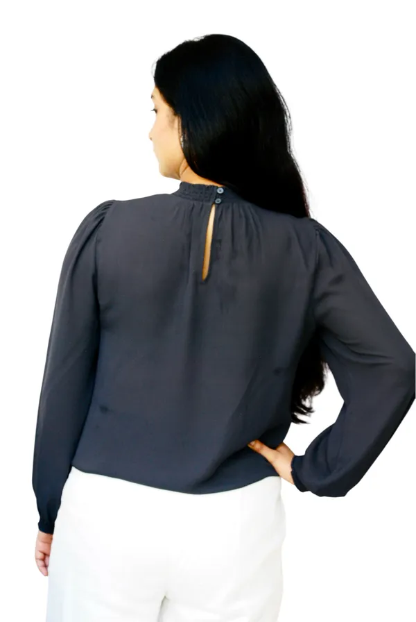 Charcoal_Grey_Solid_High_Neck_Top_For_Women