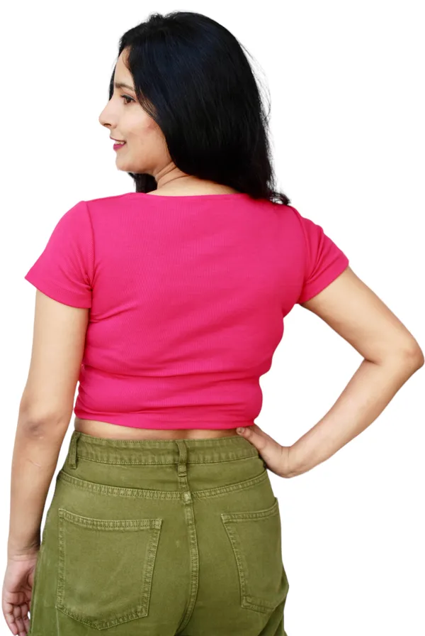 Fuchsia_Pink_Square_Neck_Crop_Top_For_Women