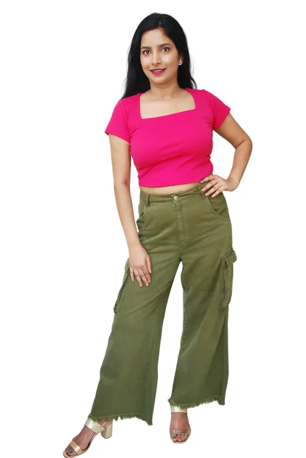 Fuchsia_Pink_Square_Neck_Crop_Top_For_Women