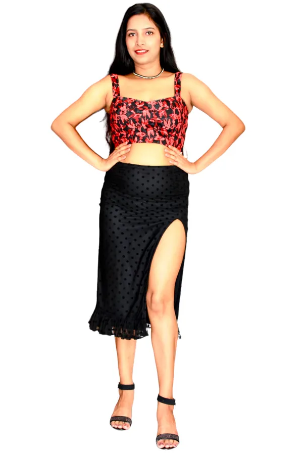Mesh_Fabric_Side_Slit_Designer_Co_Ord_Set_For_Women