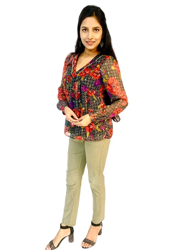 Plunging_Neck_Printed_Top_For_Women