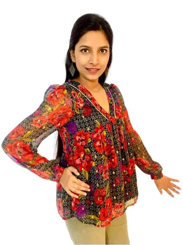 Plunging_Neck_Printed_Top_For_Women