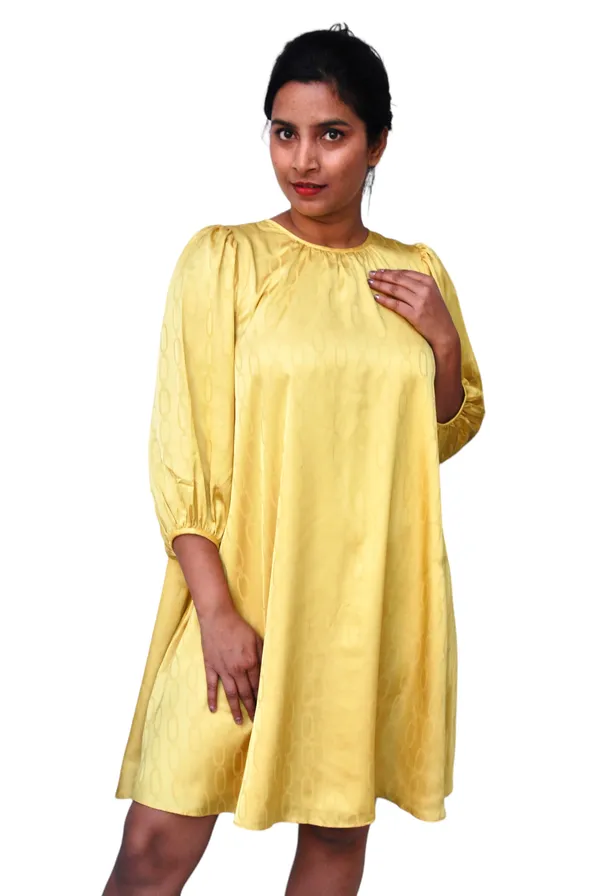 Mustard_Yellow_A_Line_Dress_For_Women
