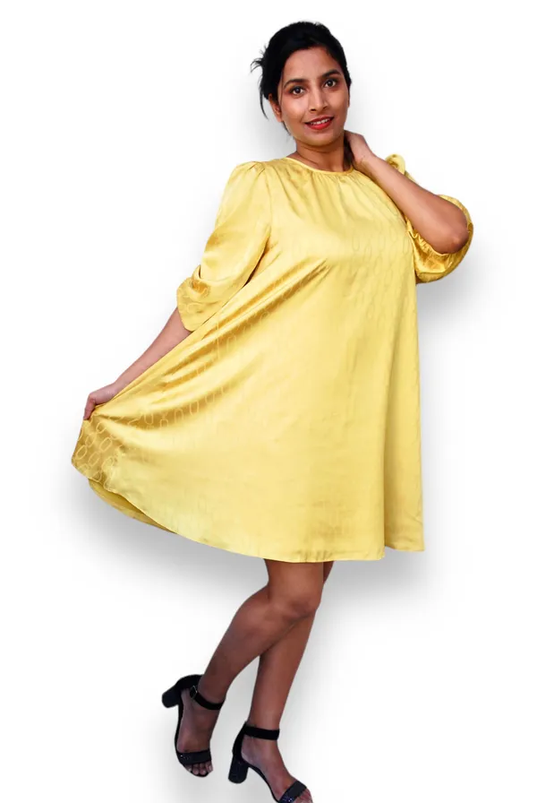 Mustard_Yellow_A_Line_Dress_For_Women