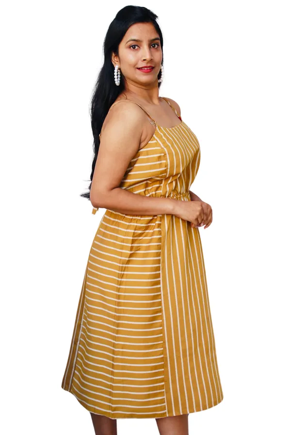 Mustard_Yellow_Back_Tie_Up_Striped_Dress_For_Women