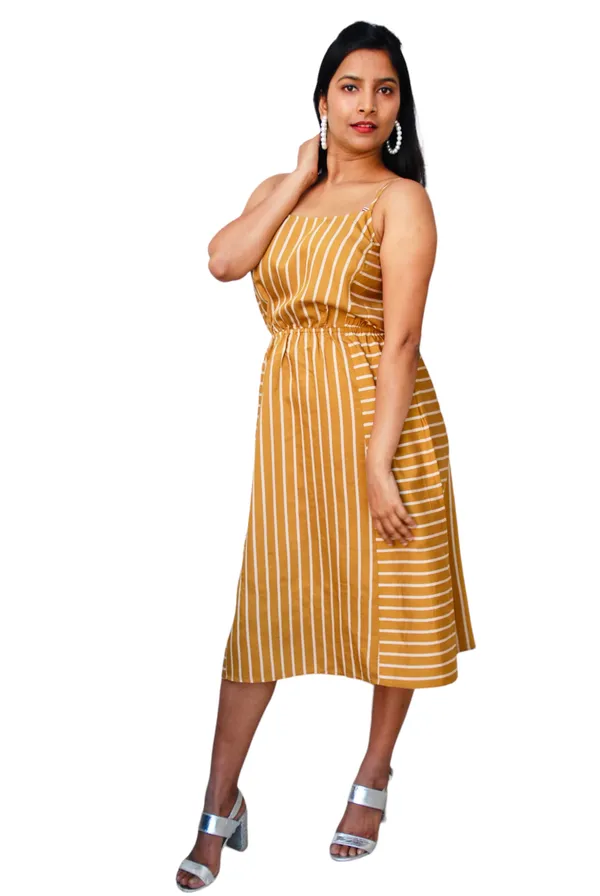 Mustard_Yellow_Back_Tie_Up_Striped_Dress_For_Women