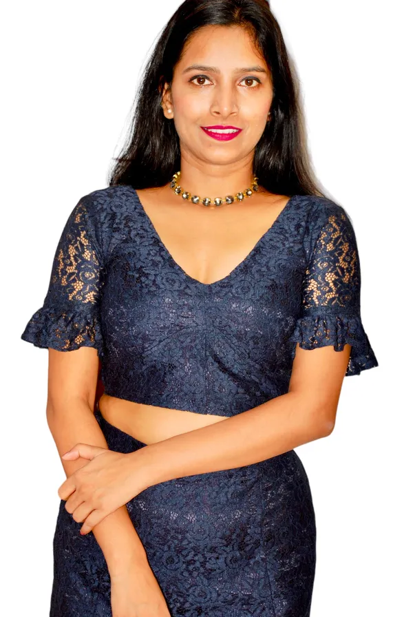 Navy_Blue_Lace_Fabric_Designer_Co_Ord_Set_For_Women