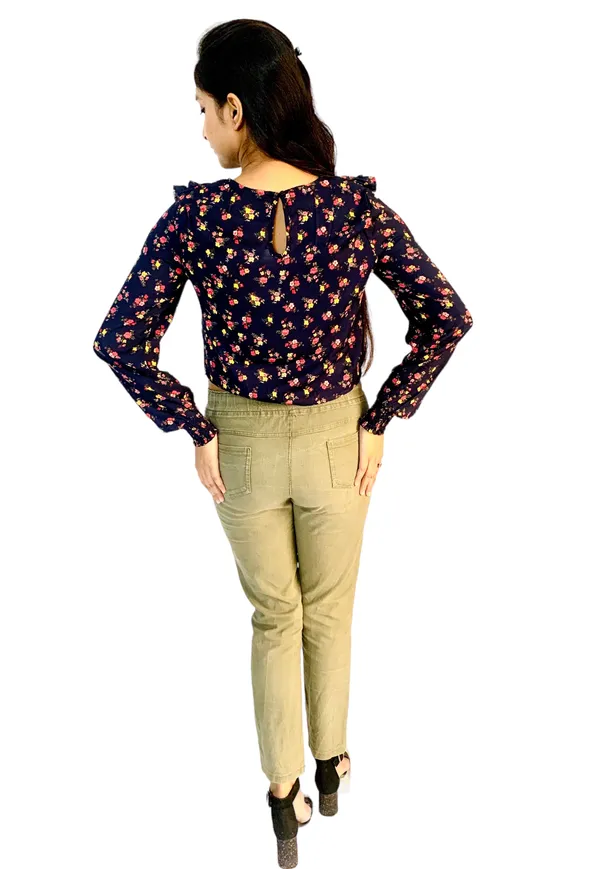 Navy_Blue_Printed_Ruffle_Style_Crop_Top_For_Women