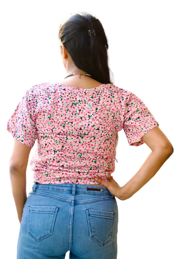 Pink_Printed_Ruched_Crop_Top_For_Women