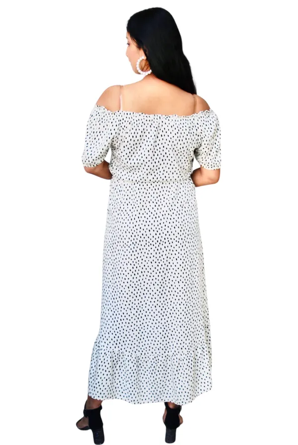 Polka_Dot_Off_Shoulder_High_Low_Hem_Dress_For_Women