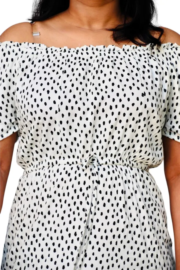 Polka_Dot_Off_Shoulder_High_Low_Hem_Dress_For_Women