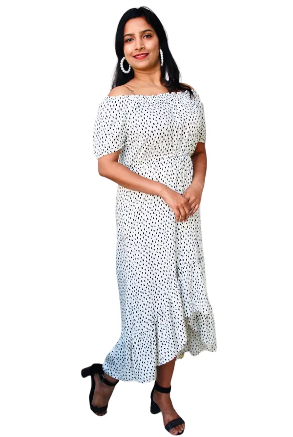 Polka_Dot_Off_Shoulder_High_Low_Hem_Dress_For_Women