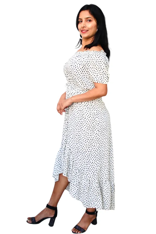 Polka_Dot_Off_Shoulder_High_Low_Hem_Dress_For_Women